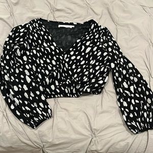 ASTR the label - Black polka dot blouse - size small